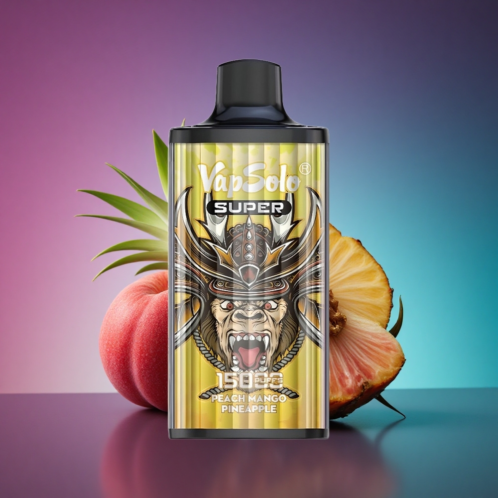 Vapsolo Super 15000 Puffs Durazno Mango Piña con 40ml de líquido y 850mAh