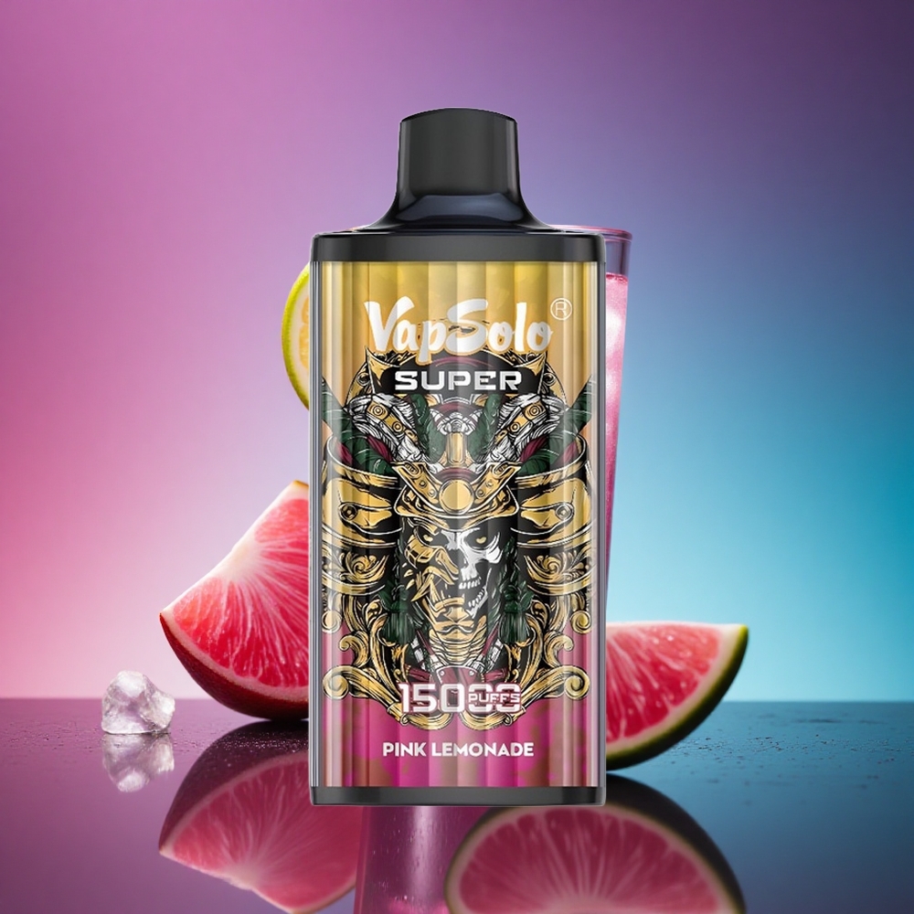 Vapsolo Super 15000 Puffs Limón Rosa Eléctrico con 850mAh y 40ml de líquido