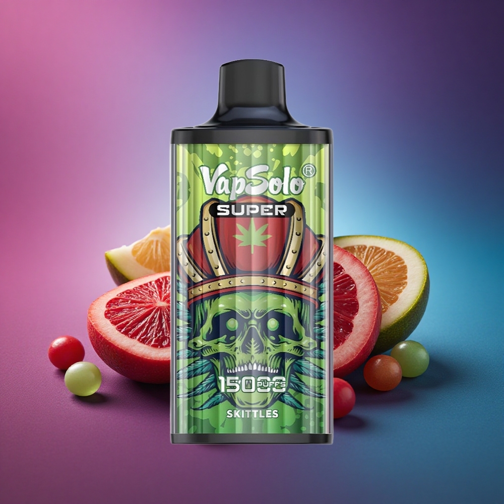 Vapsolo Super 15000 Puffs Skittles Electrífico 40ml 20mg nicotina 850mAh