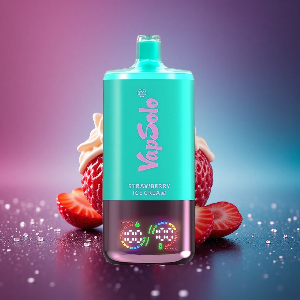 Vapsolo Triple 30000 Puffs Helado de Fresa con 40ml de Líquido y Nicotina 20mg/ml