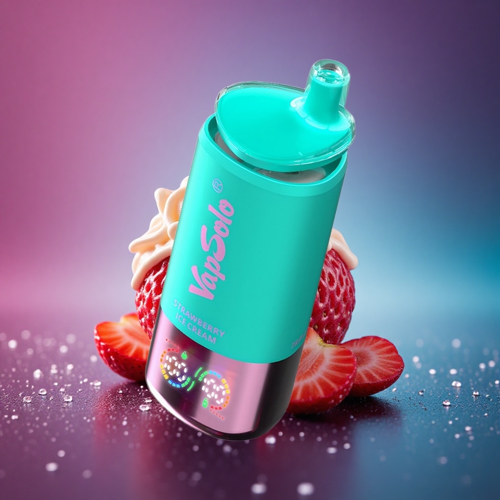 Vapsolo Triple 30000 Puffs Helado de Fresa con 40ml de Líquido y Nicotina 20mg/ml