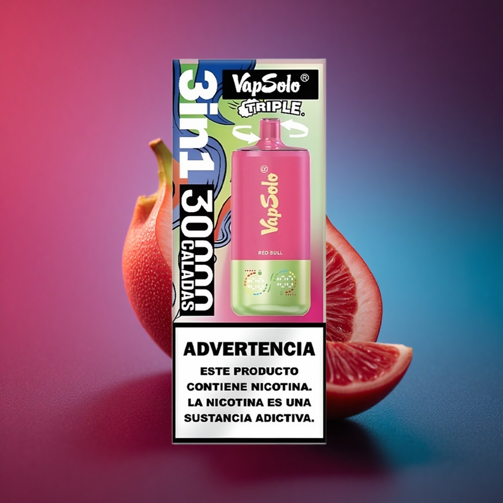 Vapsolo Triple 30000 Puffs Toro Rojo Triple 40ml Nicotina 20mg/50mg Tipo-C