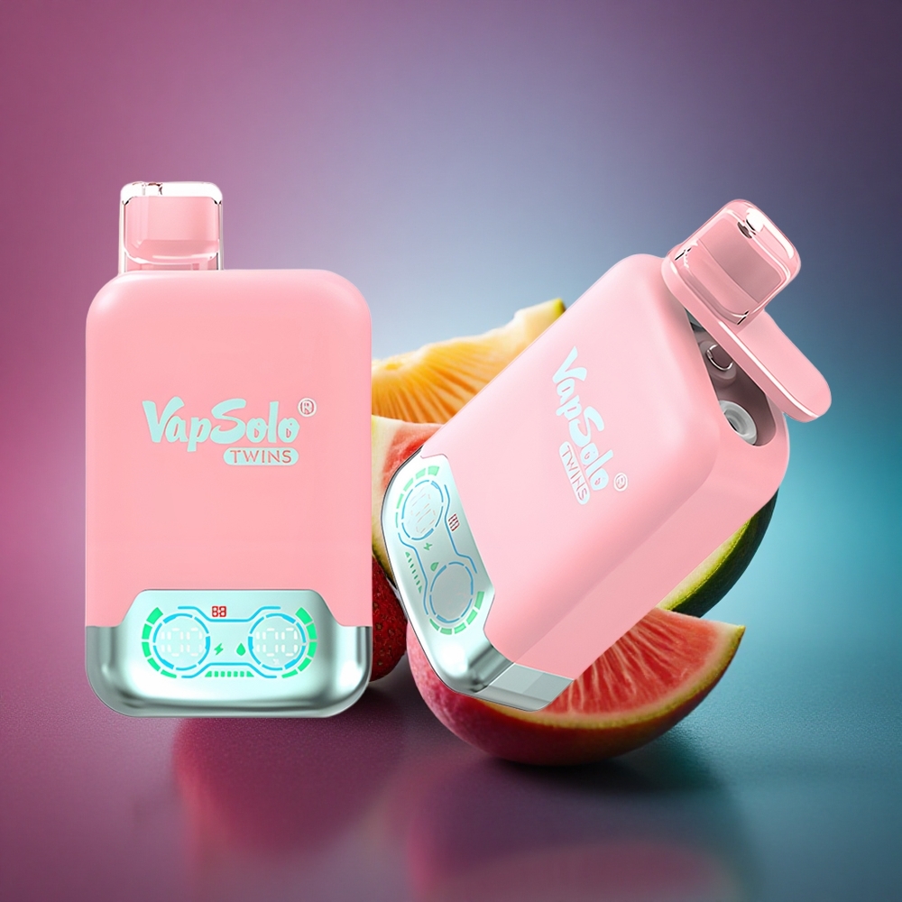 Vapsolo Twins 20000 Puffs Fresa Helada & Mango Melocotón Sandía con 40ml de Líquido y Nicotina 20mg/ml