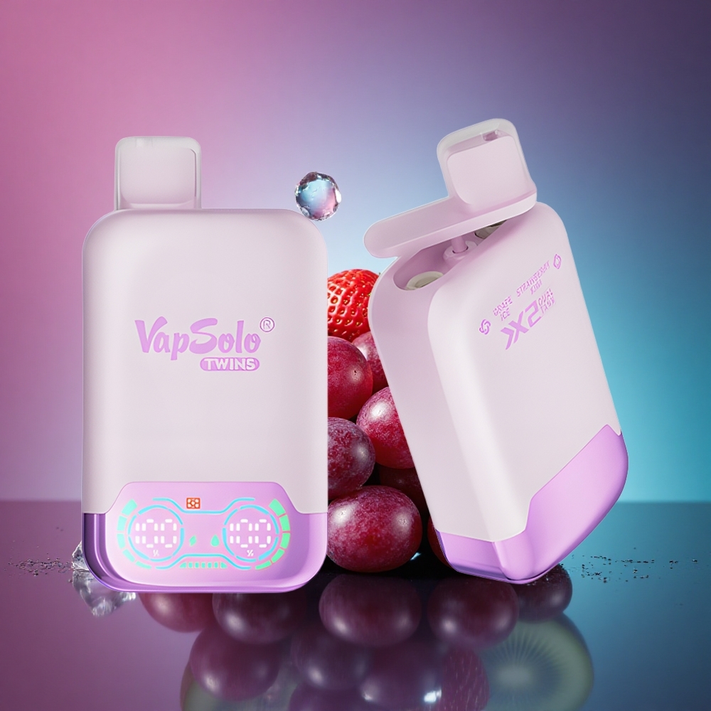 Vapsolo Twins 20000 Puffs Helado de Uva & Fresa Kiwi con 40 ml y Nicotina 20mg/ml