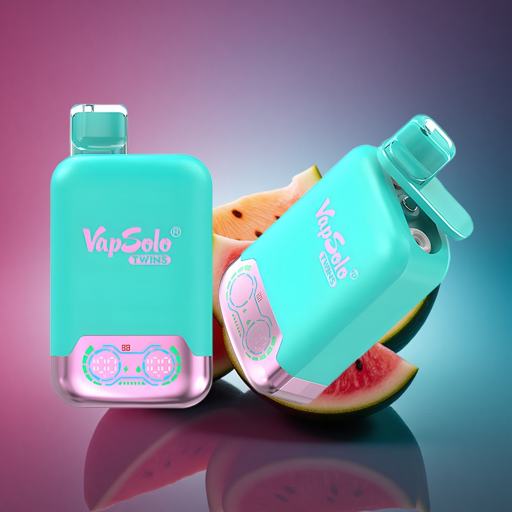 Vapsolo Twins 20000 Puffs Triple Melón & Frambuesa Sandía con 40 ml de Líquido y Nicotina 20mg/ml