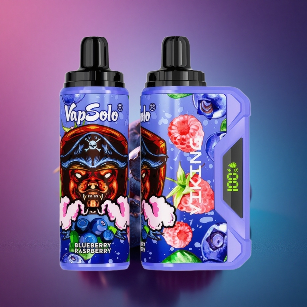 VapSolo VIKING 12000 Puffs Arándano Frambuesa Tipo-C 22ml Nicotina 20mg/ml