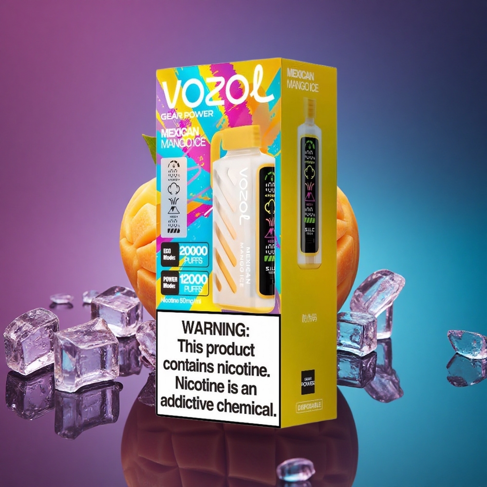 VOZOL Gear Power 20000 Puffs Helado de Mango Mexicano con Dual Mesh y 20mL de Líquido