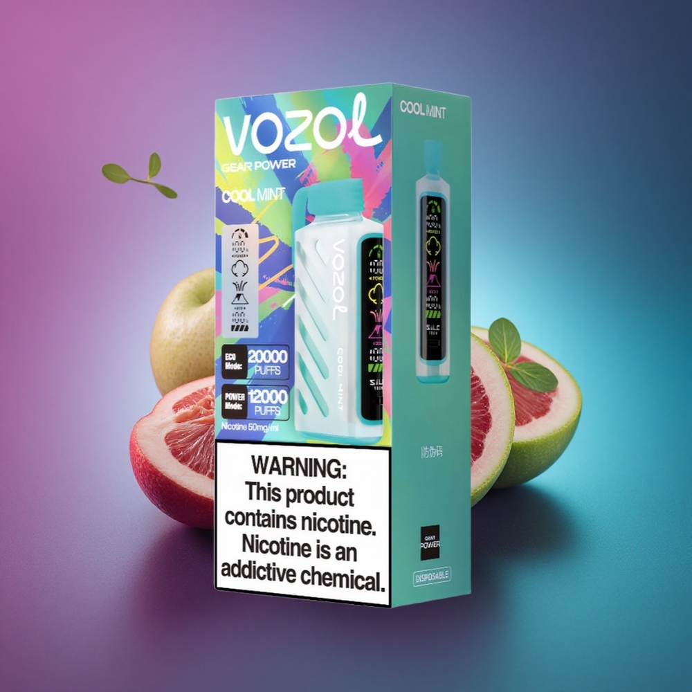 VOZOL Gear Power 20000 Puffs Menta Refrescante con Dual Mesh Coil y 20mL