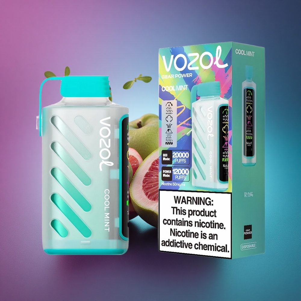 VOZOL Gear Power 20000 Puffs Menta Refrescante con Dual Mesh Coil y 20mL