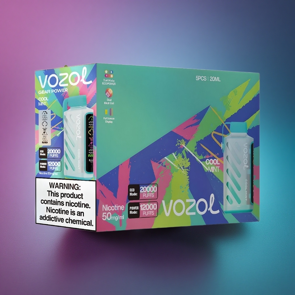 VOZOL Gear Power 20000 Puffs Menta Refrescante con Dual Mesh Coil y 20mL