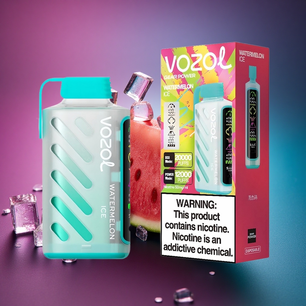 VOZOL Gear Power 20000 Puffs Sandía Hielo con Dual Mesh Coil y 20mL