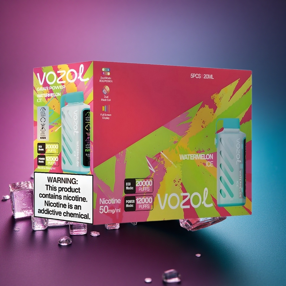 VOZOL Gear Power 20000 Puffs Sandía Hielo con Dual Mesh Coil y 20mL