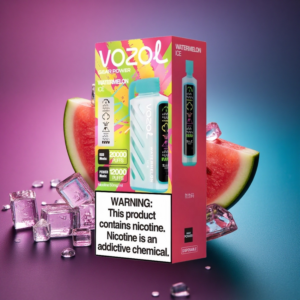 VOZOL Gear Power 20000 Puffs Sandía Hielo con Dual Mesh Coil y 20mL