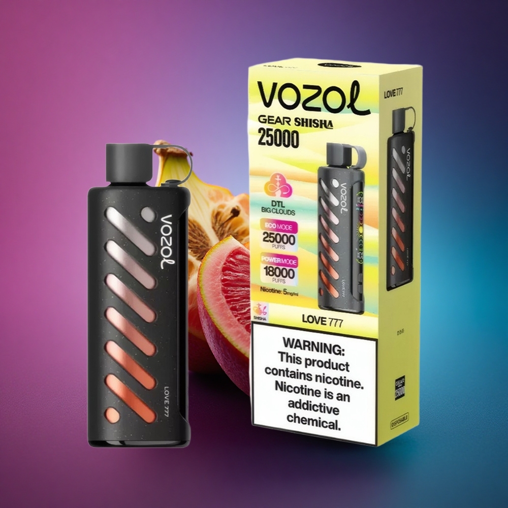 VOZOL Gear Shisha 25000 Puffs Amor 777 Sabor Delicioso 30 Tecnología S.i.L.C Batería 1000mAh