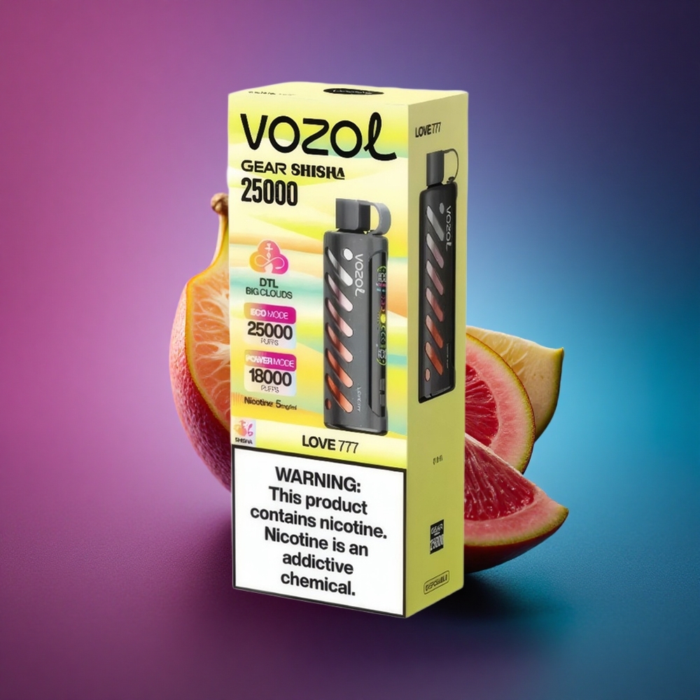 VOZOL Gear Shisha 25000 Puffs Amor 777 Sabor Delicioso 30 Tecnología S.i.L.C Batería 1000mAh