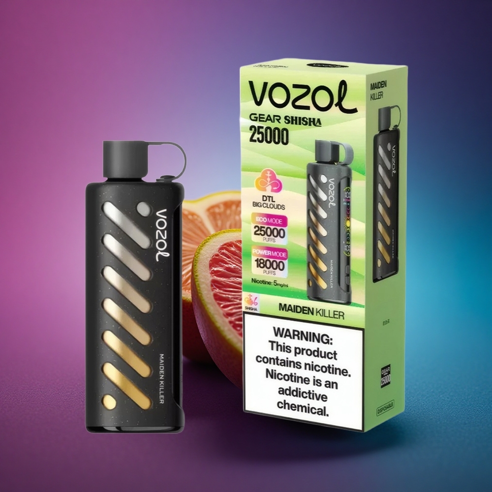 VOZOL Gear Shisha 25000 Puffs Asesino de Doncellas con 30 Sabores y 5mg/ml de Nicotina
