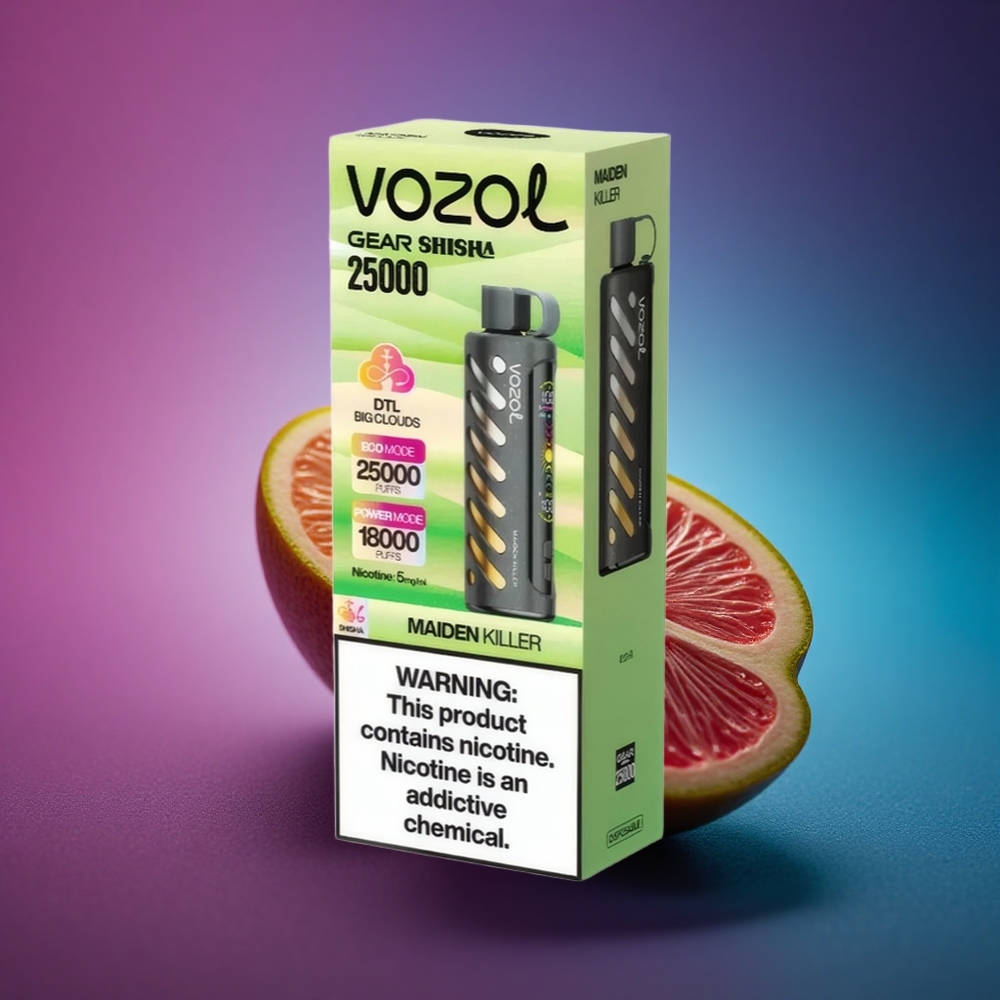 VOZOL Gear Shisha 25000 Puffs Asesino de Doncellas con 30 Sabores y 5mg/ml de Nicotina
