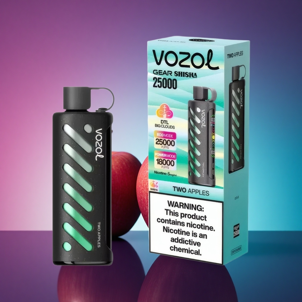VOZOL Gear Shisha 25000 Puffs Dos Manzanas con 5mg/ml de Nicotina y 1000mAh