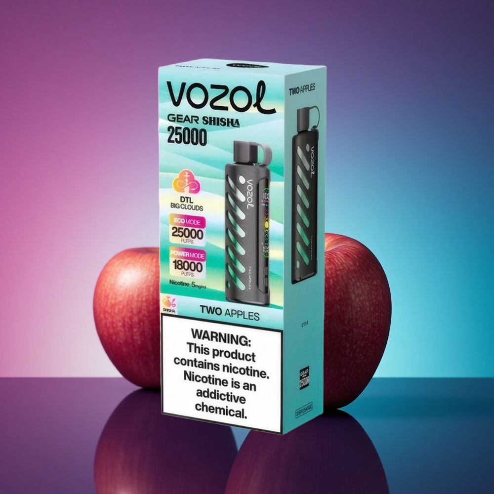 VOZOL Gear Shisha 25000 Puffs Dos Manzanas con 5mg/ml de Nicotina y 1000mAh