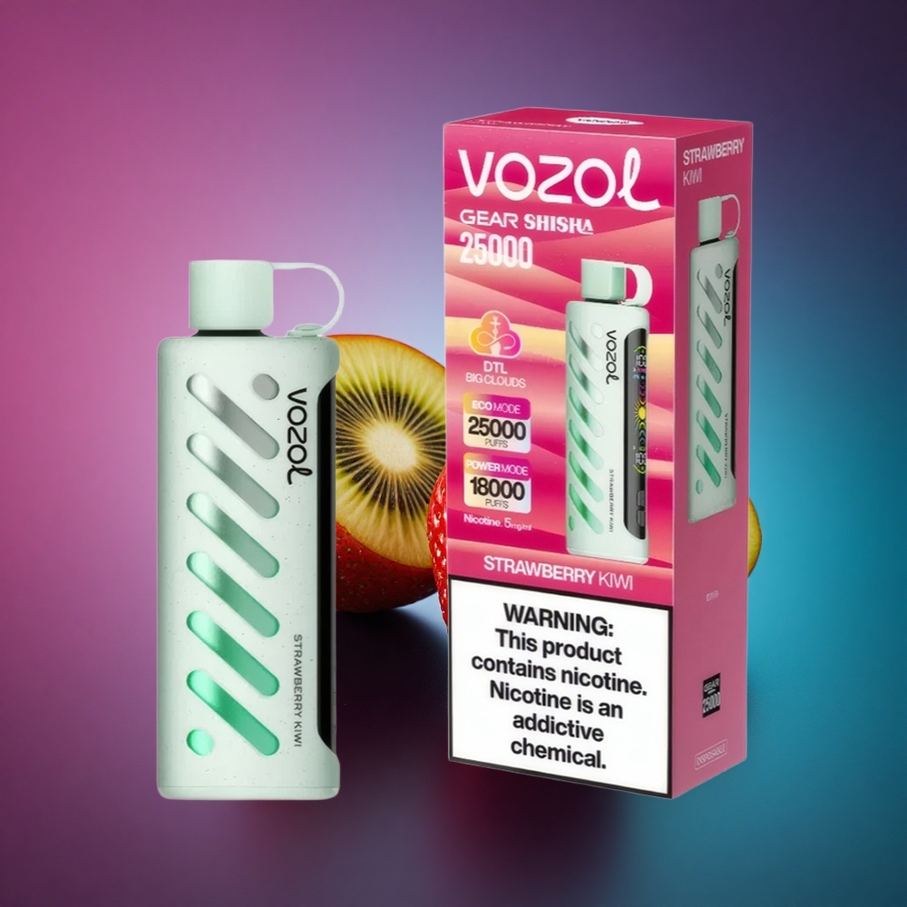 VOZOL Gear Shisha 25000 Puffs Fresa Kiwi con S.i.L.C Tech y 5mg/ml de Nicotina