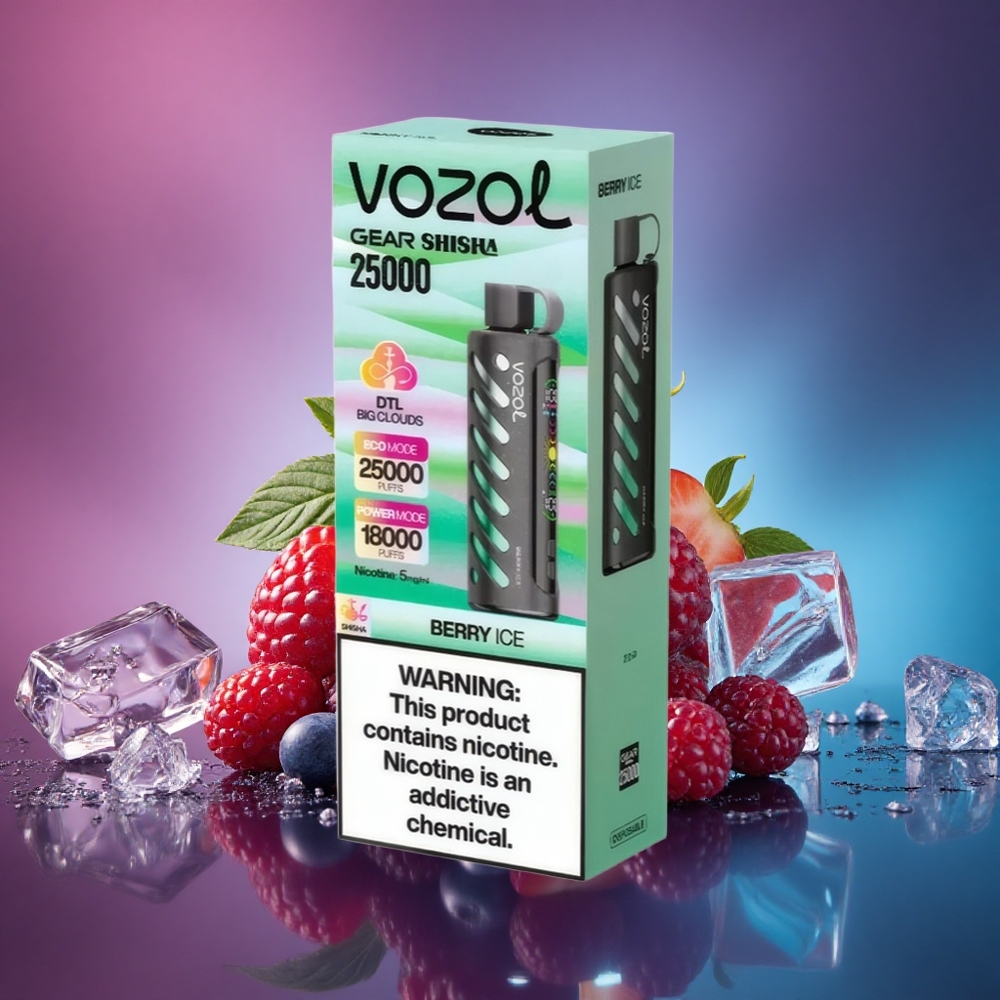 VOZOL Gear Shisha 25000 Puffs Helado de Baya con 5mg/ml de Nicotina y 1000mAh