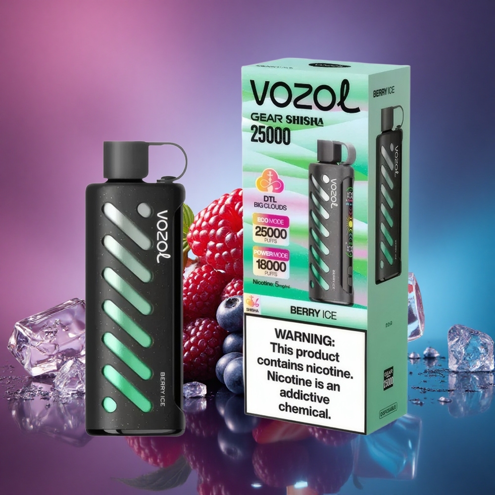 VOZOL Gear Shisha 25000 Puffs Helado de Baya con 5mg/ml de Nicotina y 1000mAh