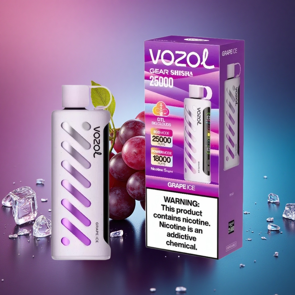 VOZOL Gear Shisha 25000 Puffs Helado de Uva con 5mg/ml de Nicotina y 1000mAh