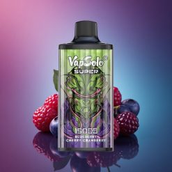 Vapsolo Super 15000 Puffs Arándano Cereza Blueberry 40ml 850mAh Tipo-C