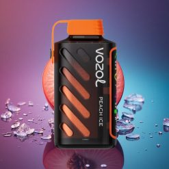 VOZOL Gear Power 20000 Puffs Melocotón Hielo con Pantalla Completa y Dual Mesh Coil